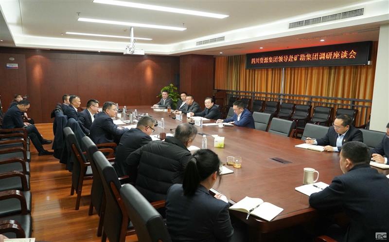 四川yd2333云顶电子游戏集团向导赴矿勘集团调研指导事情